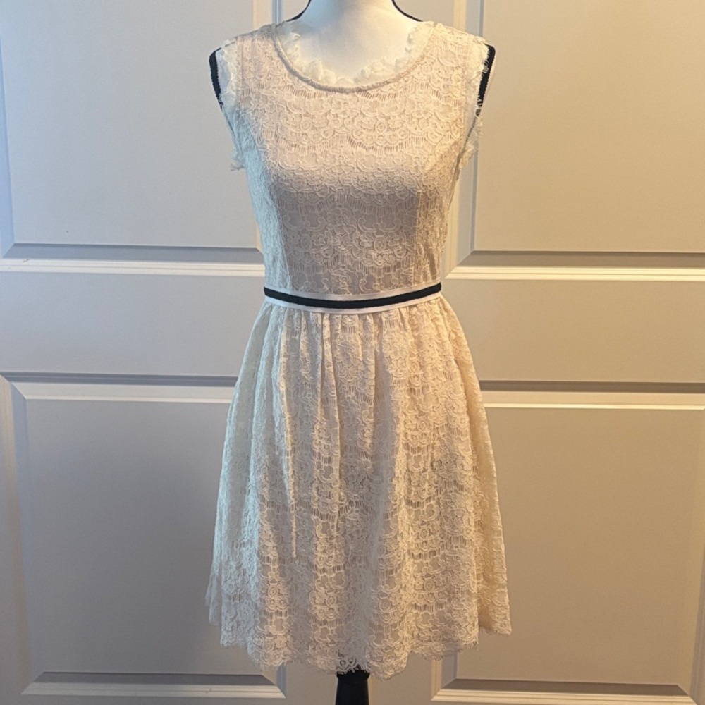 Ark & Co Cream Lace Mini Dress